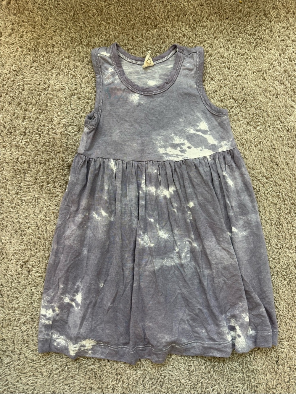 Larkspur Baby Bamboo Purple Tie-Dye Tank Dress